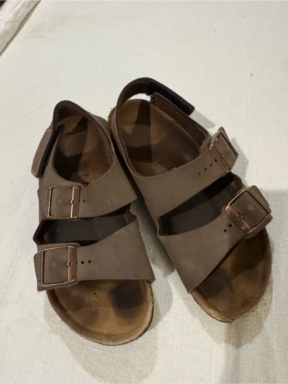 Birkenstock Kids Brown Double-Buckle Sandals